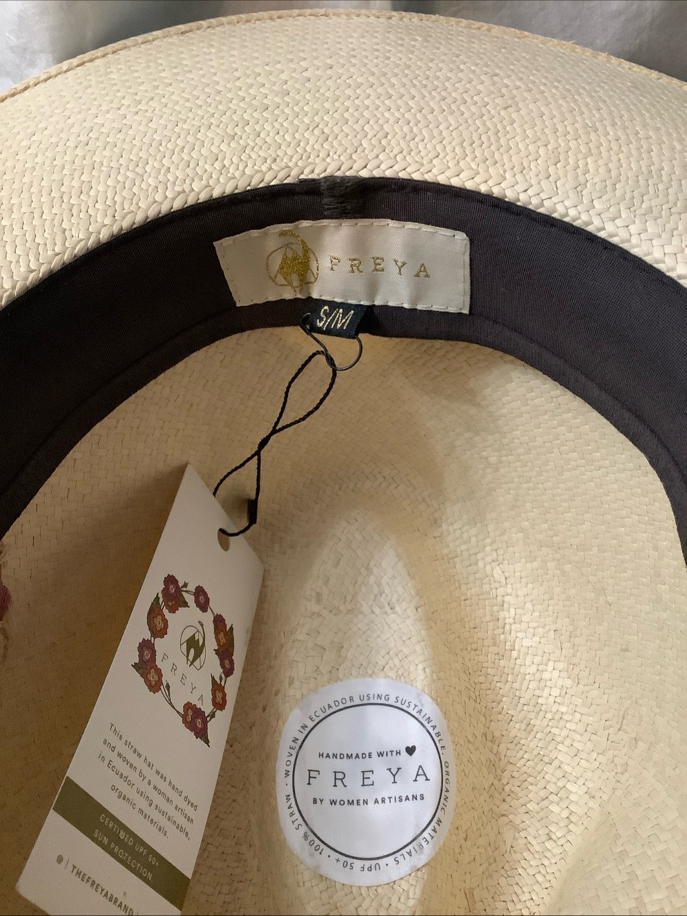 Freya Straw Hat S/M Wheat Hand Dyed UPF 50+ Sun Hat NWT Certified - Picture 13 of 13